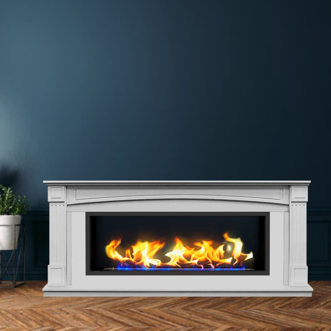 Биокамин в линейном портале "Русский огонь" Честер с защитным и декоративным стеклом по цене 109 450 руб.