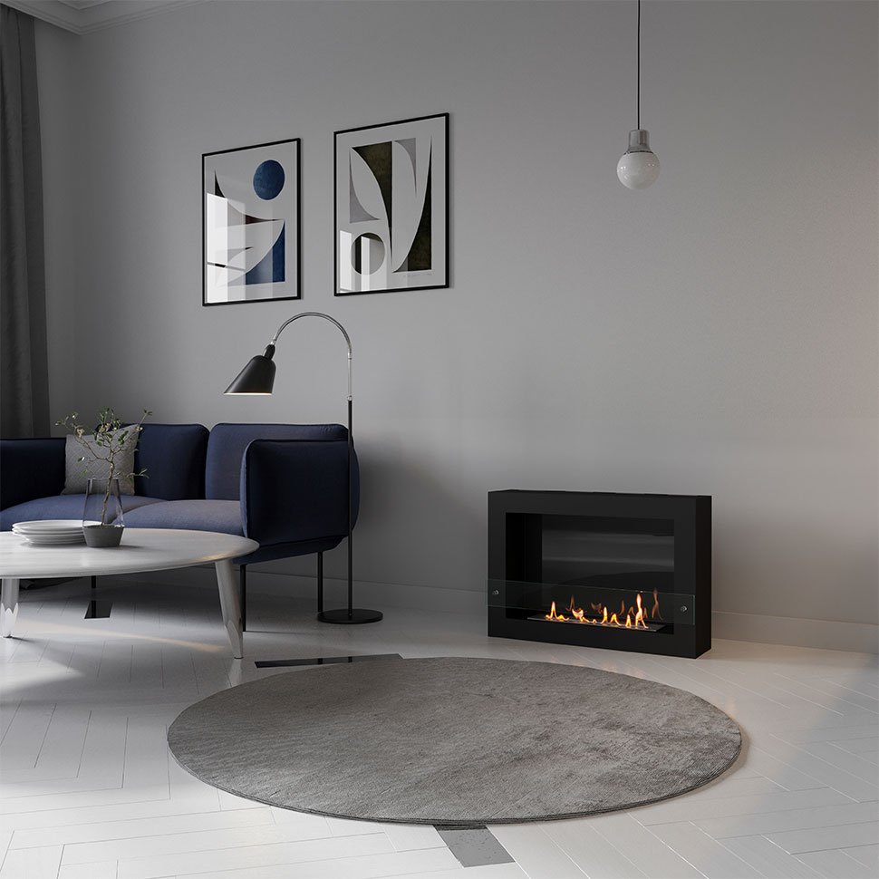 Биокамин SteelHeat WALL ONE 800 черный по цене 32 970 руб.