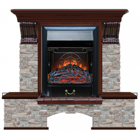 Бостон К Грот цветной (красное дерево)+Majestic Black