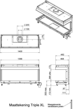 Газовый камин Faber Triple XL