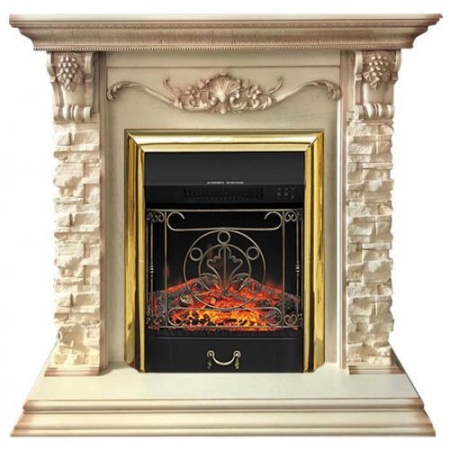 Adriana сланец белый (слоновая кость)+Majestic FX Brass (Адриана)