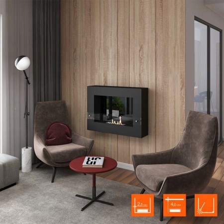 Биокамин SteelHeat WALL GRAND 900 LITE черный, стемалит Биокамин SteelHeat WALL GRAND 900 LITE черный, стемалит по цене 30 765 руб.