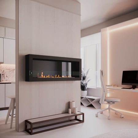 Биокамин SteelHeat WALL ONE 1400 черный, стекло, стемалит Биокамин SteelHeat WALL ONE 1400 черный, стекло, стемалит по цене 76 650 руб.