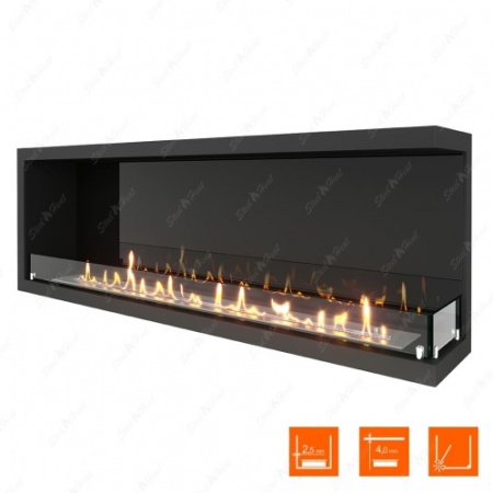 Биокамин угловой SteelHeat Leader 1400 правый стекло + стемалит по цене 68 849 руб.